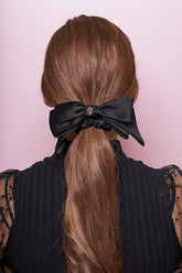 Elastic Funda Satin Bijuterie Negru